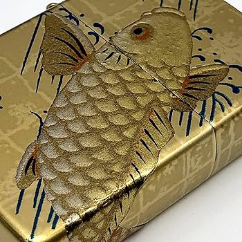 Amazon.co.jp: ZIPPO(ジッポ) ライター 鯉 3面加工 本金蒔絵 金